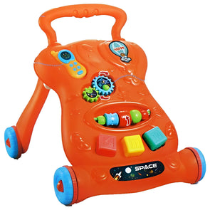 Children 2 In 1 Music Walker With Rattles, Funny Gears, Melodies And Sorter Cubes